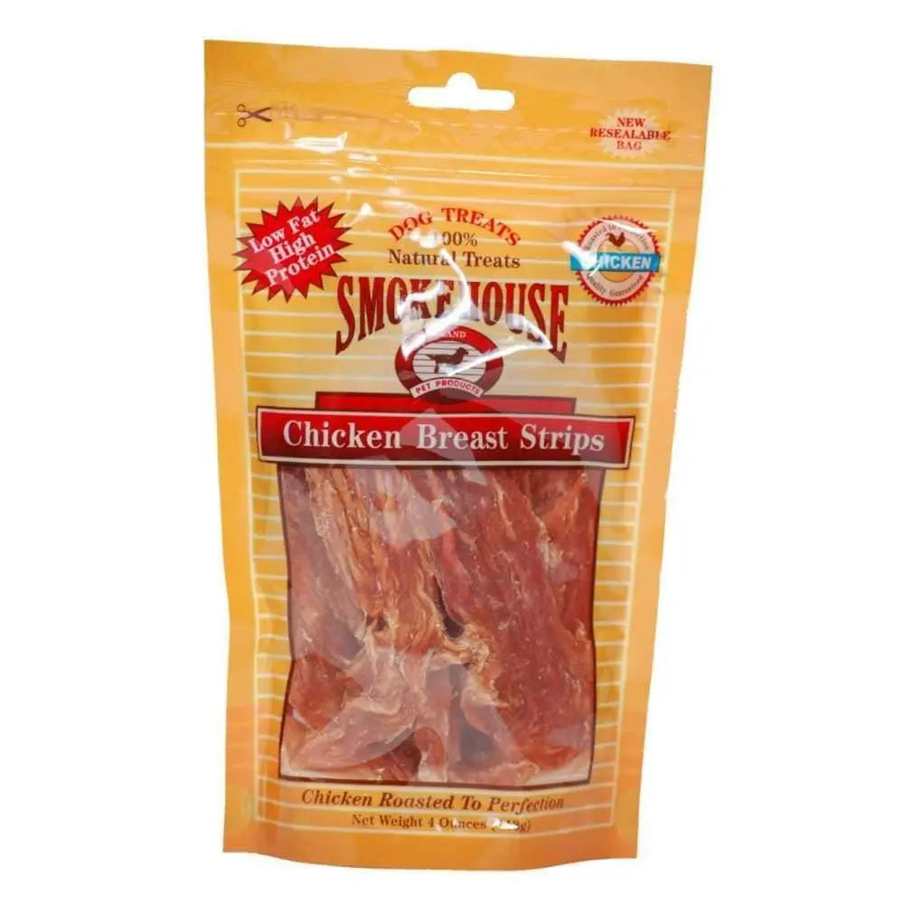 All - Natural Smokehouse - Flavored Chicken Breast Strips as Premium Dog Treats