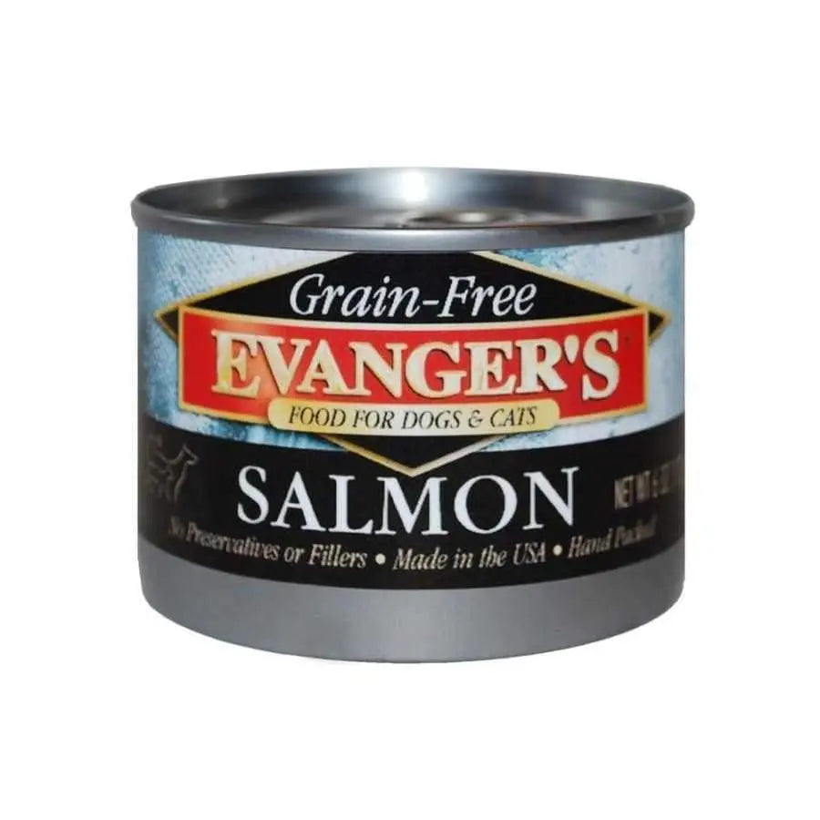 Evanger's Premium Grain-Free Canned Wild Salmon Pet Food - A Case of 24 Cans for Dogs and Cats