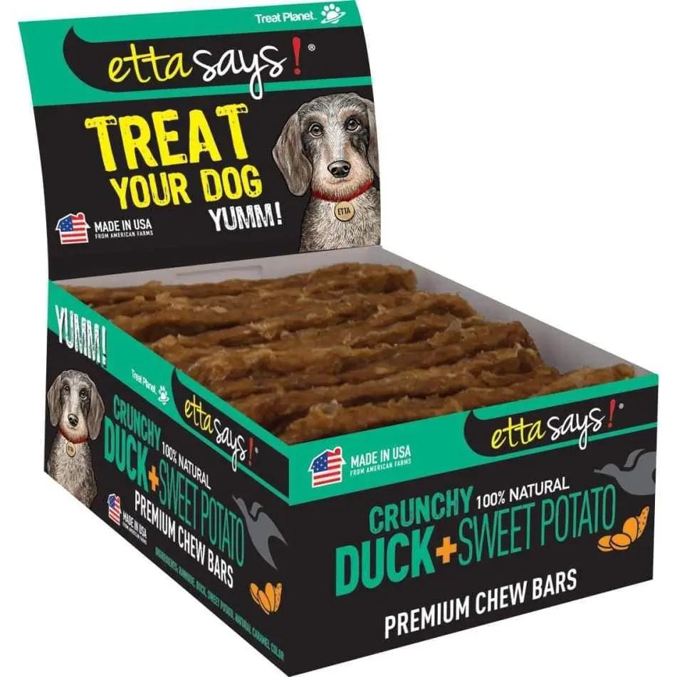 Etta Says! High - Quality Duck & Sweet Potato Crunchy Dog Treat Bars