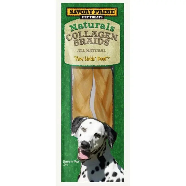 Savory Prime Naturals All - Natural Collagen Braids: Premium Healthy Chews for Delighted Dogs
