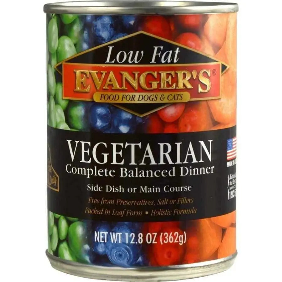 Evanger's Top - Tier Vegetarian Canned Dinner for Dogs & Cats, 12x12.8 oz