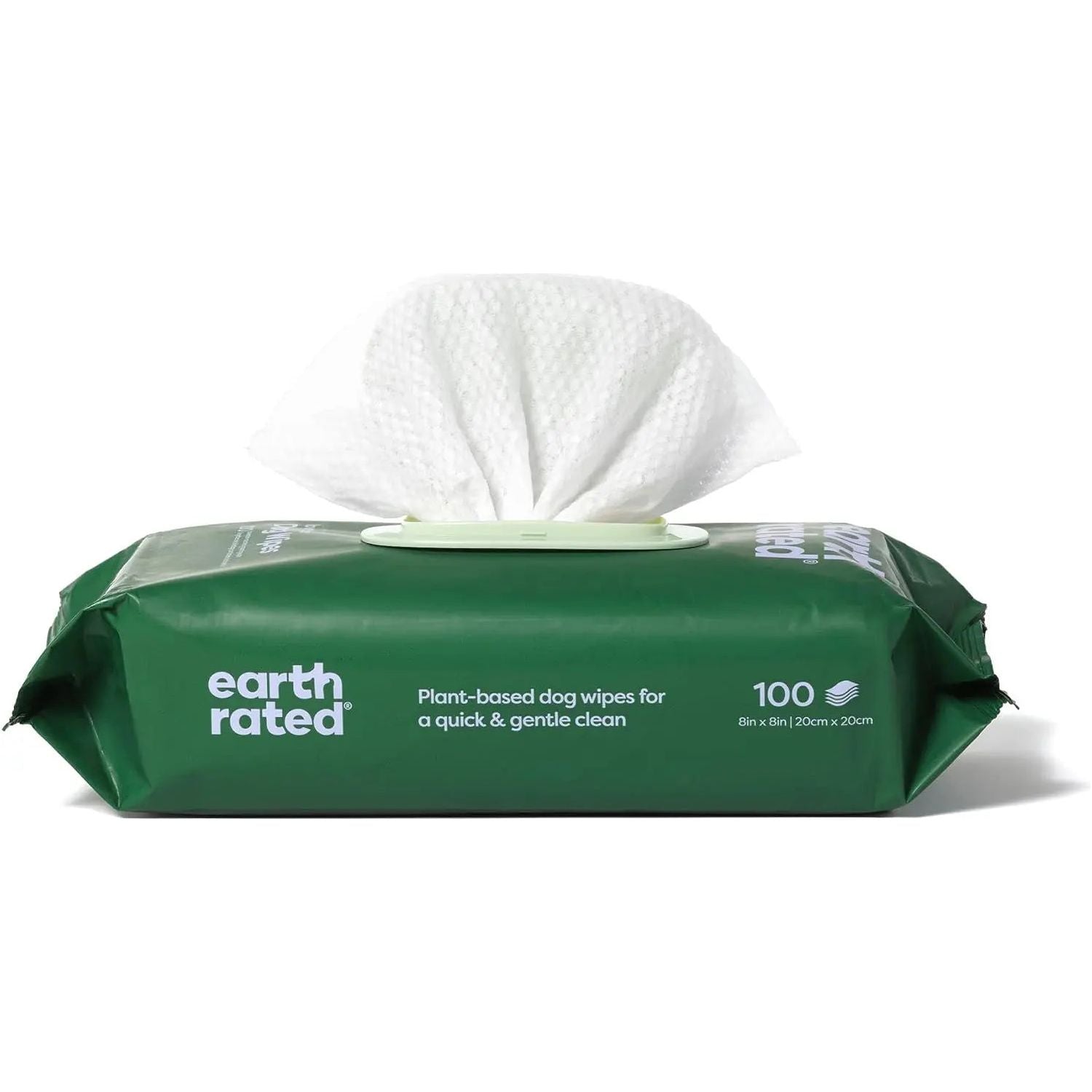 Earth Rated 100-Count Plant-Based Dog Grooming Wipes for Daily Pet Care