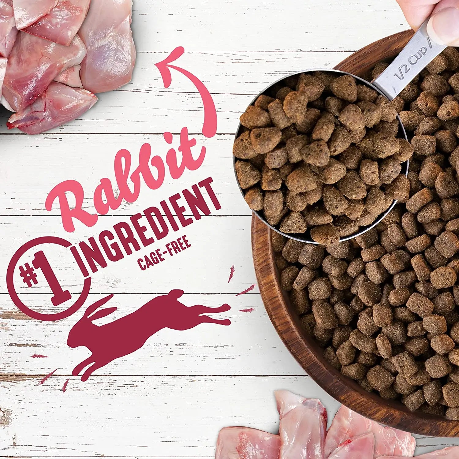 Earthborn Holistic® Unrefined™ Premium Dog Food - Roasted Cage - Free Rabbit with Ancient Grains and Nutrient - Rich Superfoods
