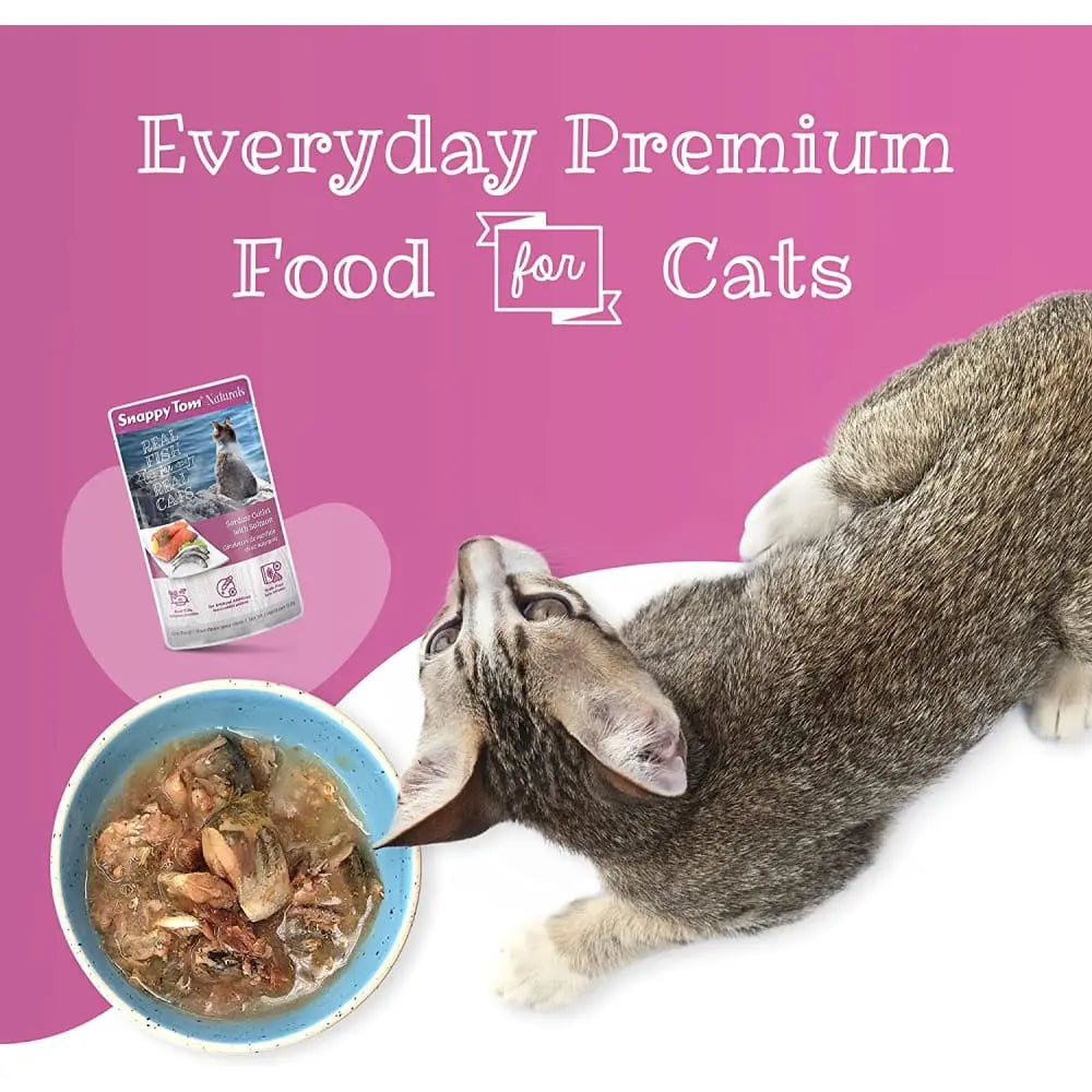 Snappy Tom Naturals Wet Cat Food: Sardine Cutlet with Salmon Delight