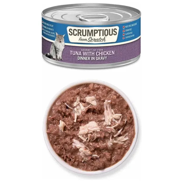 Exquisite Homemade Tuna and Chicken Dinner in Gravy Wet Cat Food - A Gourmet Meal for Your Feline