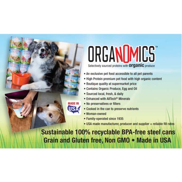 Evanger's OrgaNOMics Grain-Free Pate Wet Dog Food with Premium Beef and Pork - 12 Cans, 12.5 oz Each