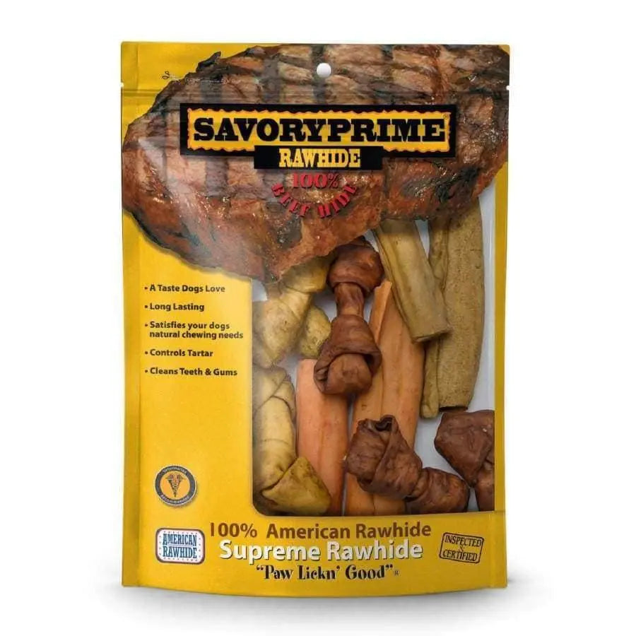 Premium American Rawhide Bone Assorted Flavors Value Pack, 1.36 lb, Small Size