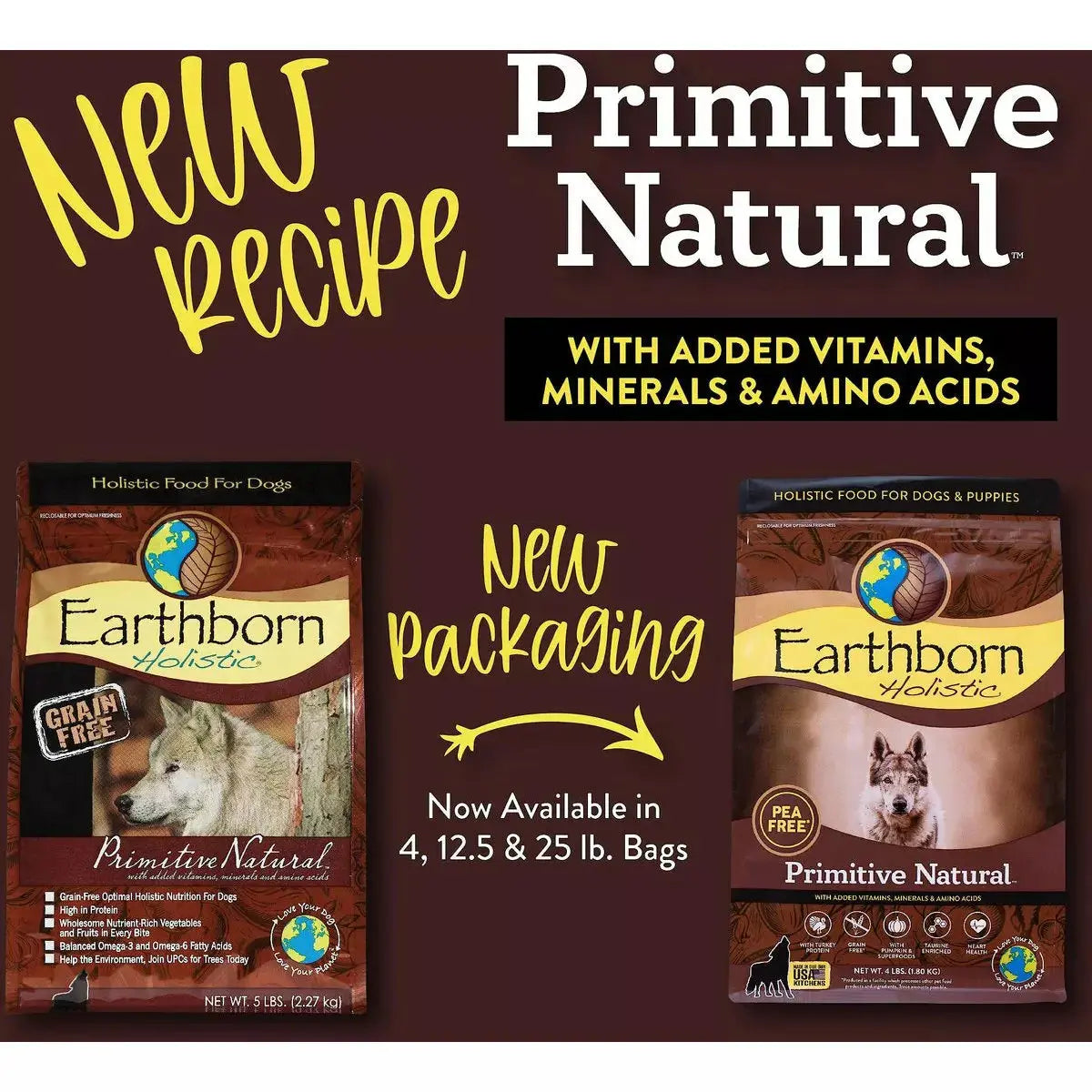 Earthborn Holistic Grain-Free Primitive Natural High-Protein Turkey Dry Dog Food