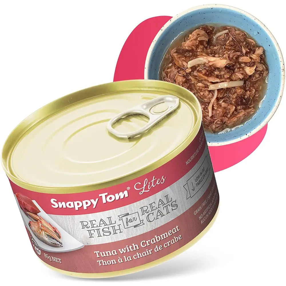 Snappy Tom Lite Canned Cat Food: Tuna with Crabmeat Delight