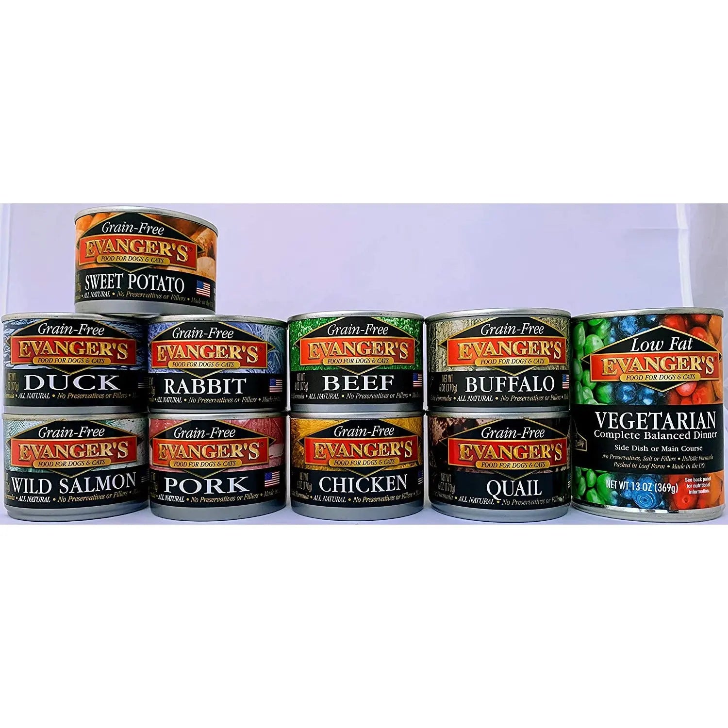 Evanger's 24-Pack 6 oz Grain-Free Buffalo Canned Food for Dogs & Cats