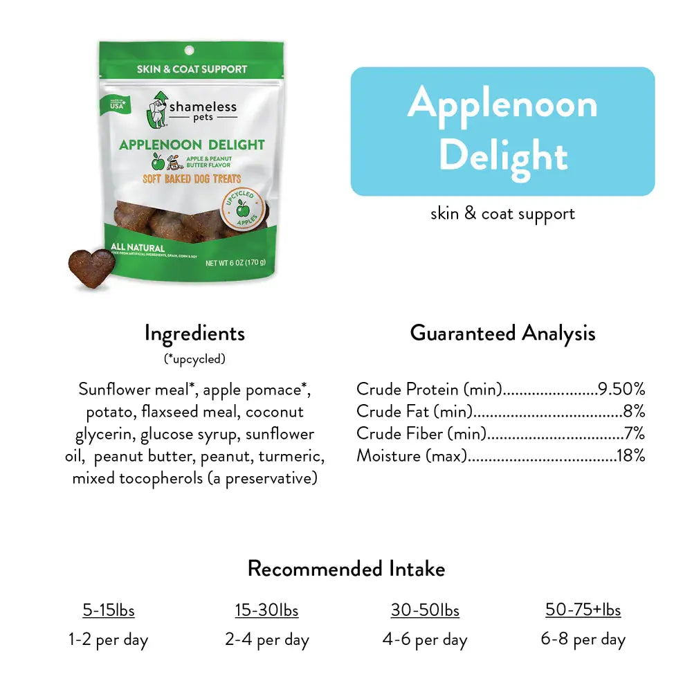 Shameless Pets Applenoon Delight: Soft & Tasty Baked Dog Treats