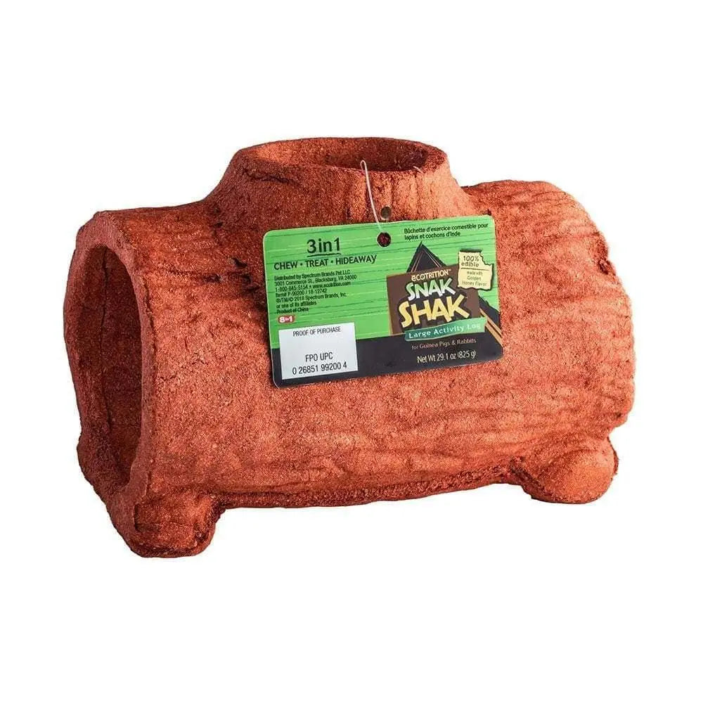 eCOTRITION Snak Shak Activity Log for Small Animals in Brown Color