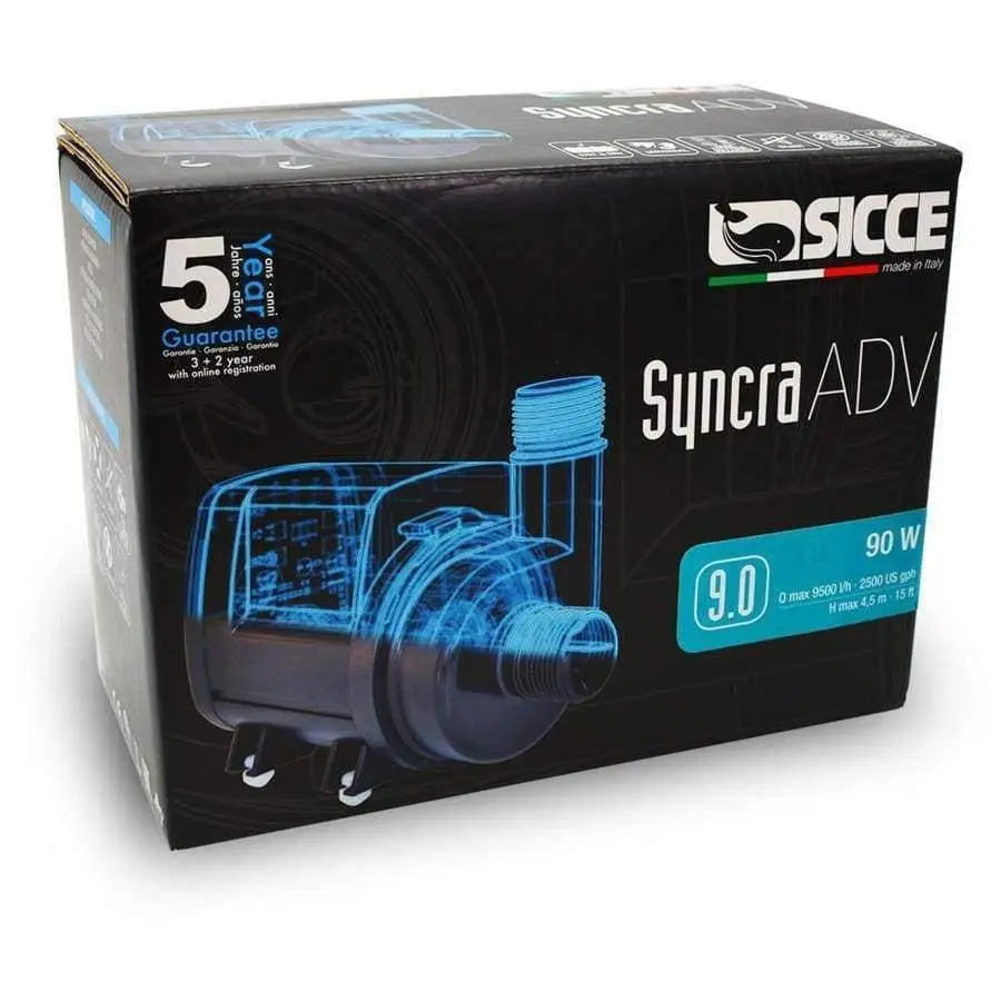 Sicce SYNCRA ADV 9.0 High - Performance Aquarium Return Pump with 2500 Gallons Per Hour Flow Rate