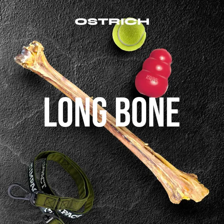 Savannah Single - Ingredient Hypoallergenic Ostrich Long Bone Dog Treat for Medium and Large Dogs