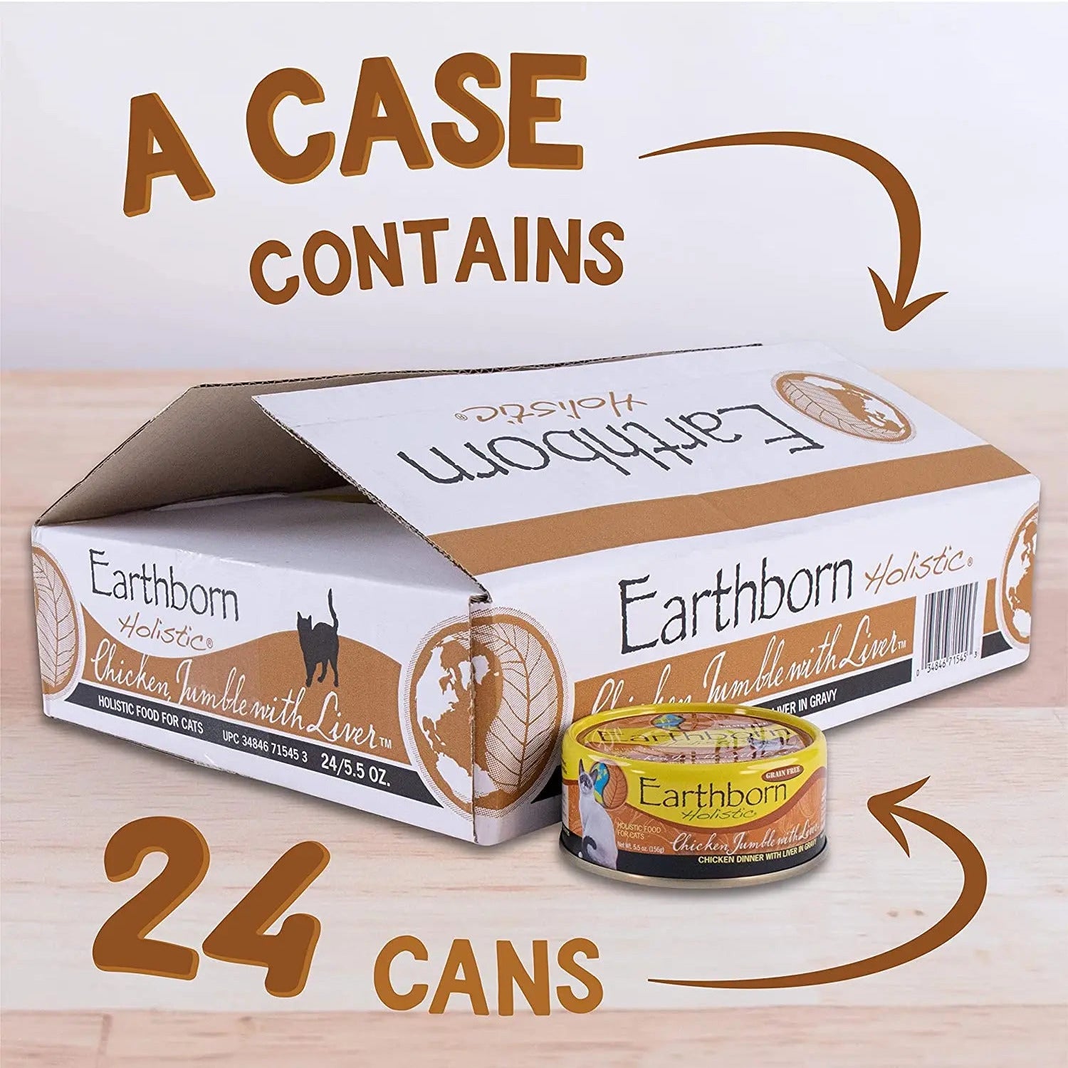 Earthborn Holistic Grain-Free Wet Cat Food: Chicken & Liver Jumble, 24x5.5 oz