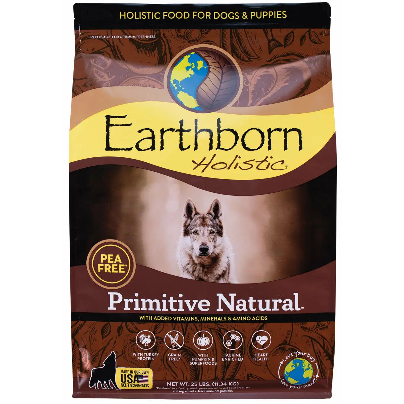 Earthborn Holistic Grain-Free Primitive Natural High-Protein Turkey Dry Dog Food