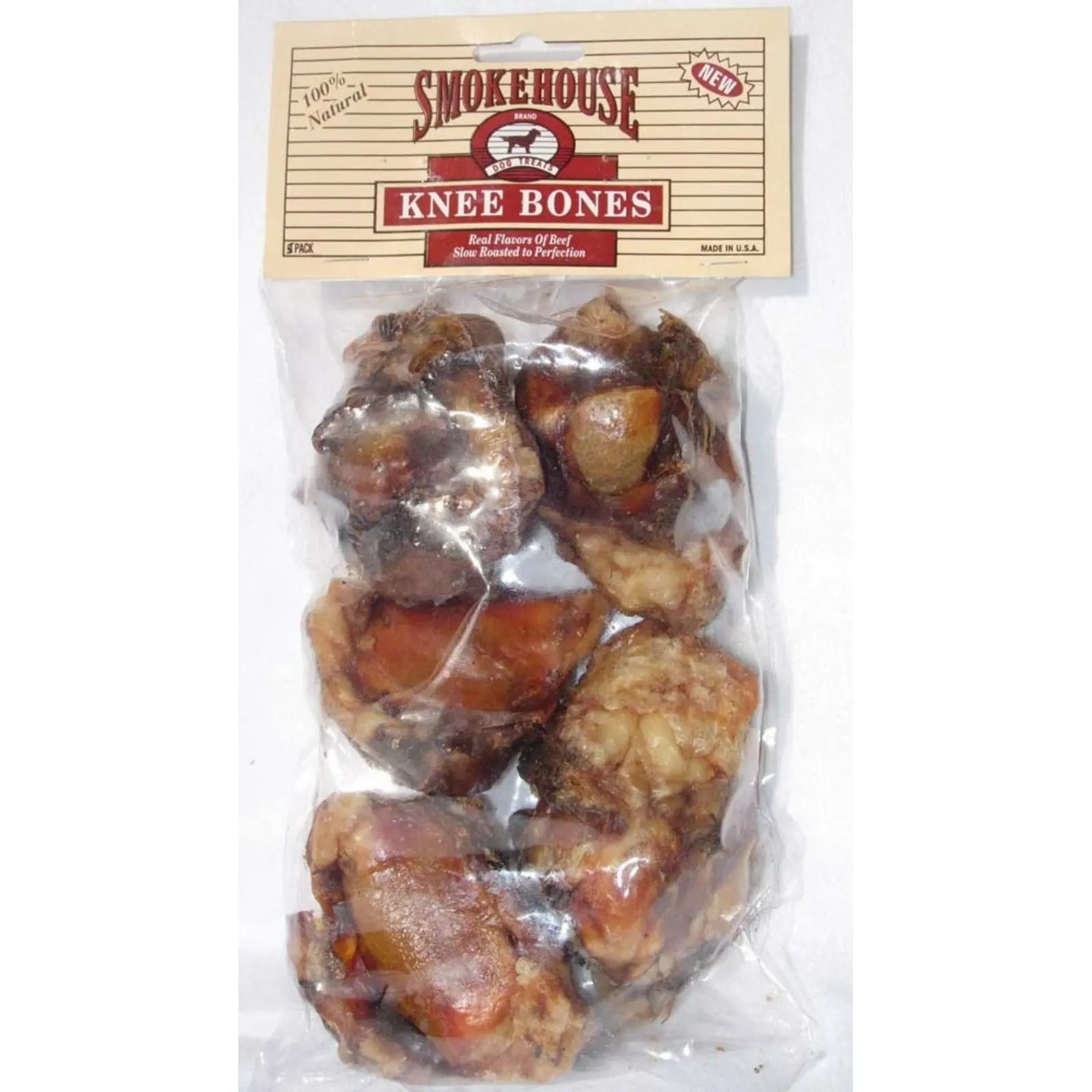 USA - Made Smokehouse Knee Bones: Premium Dog Chew Treats