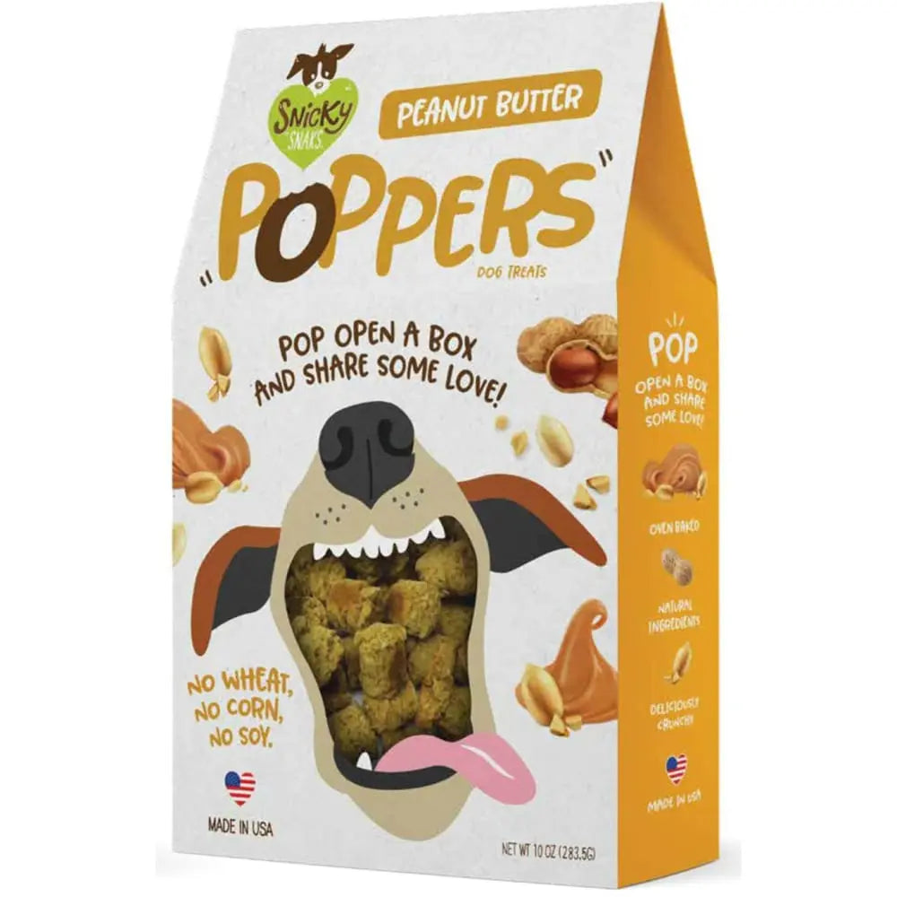 Delicious 10 oz Snicky Snak Poppers - Premium Dog Treats