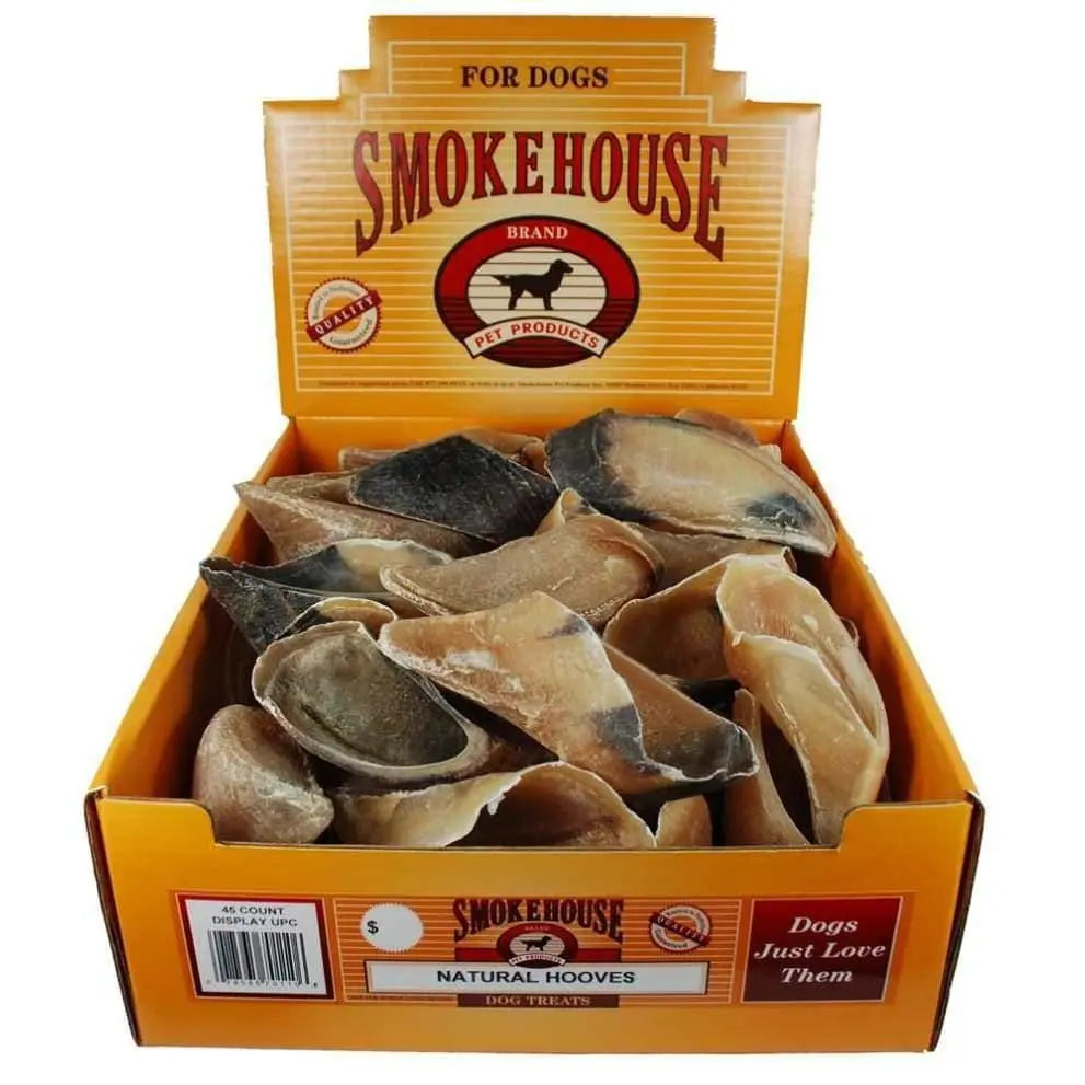 USA-Made Smokehouse Beef Hooves Dog Treats - Pack of 45