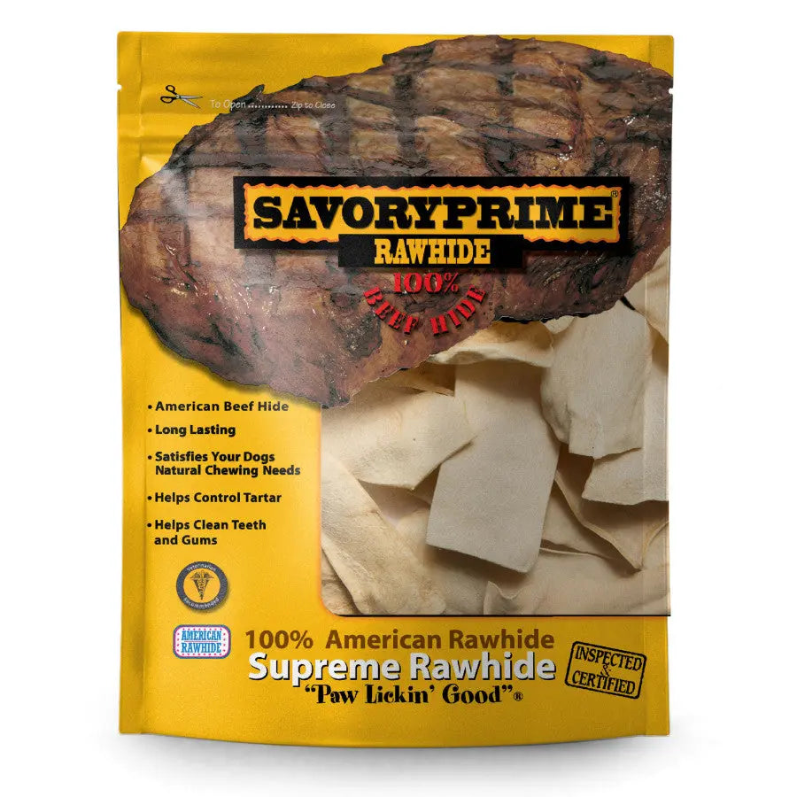 Savory Prime All - Natural Rawhide Chewing Chips for Dogs
