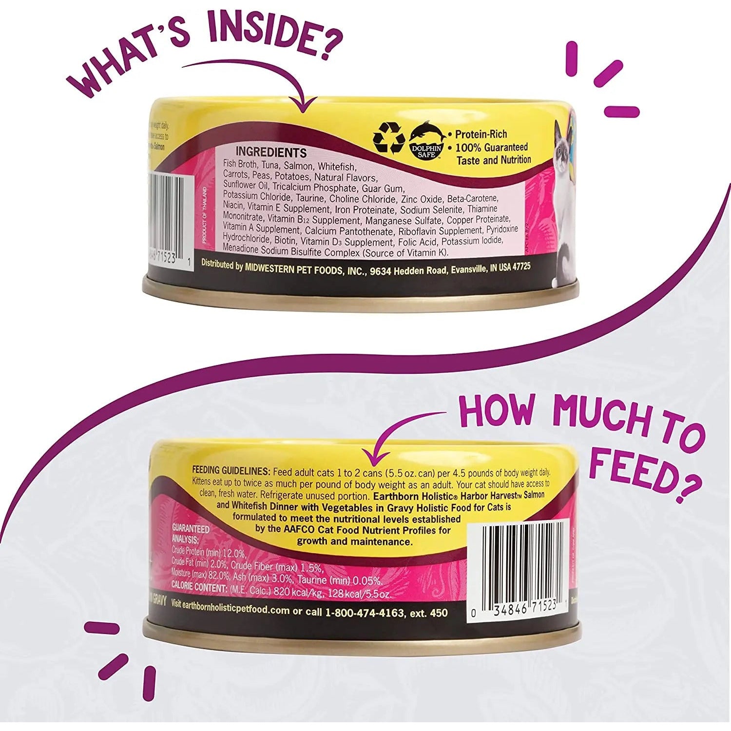 Earthborn Holistic Grain-Free Wet Cat Food: Harbor Harvest with Seafood Delight