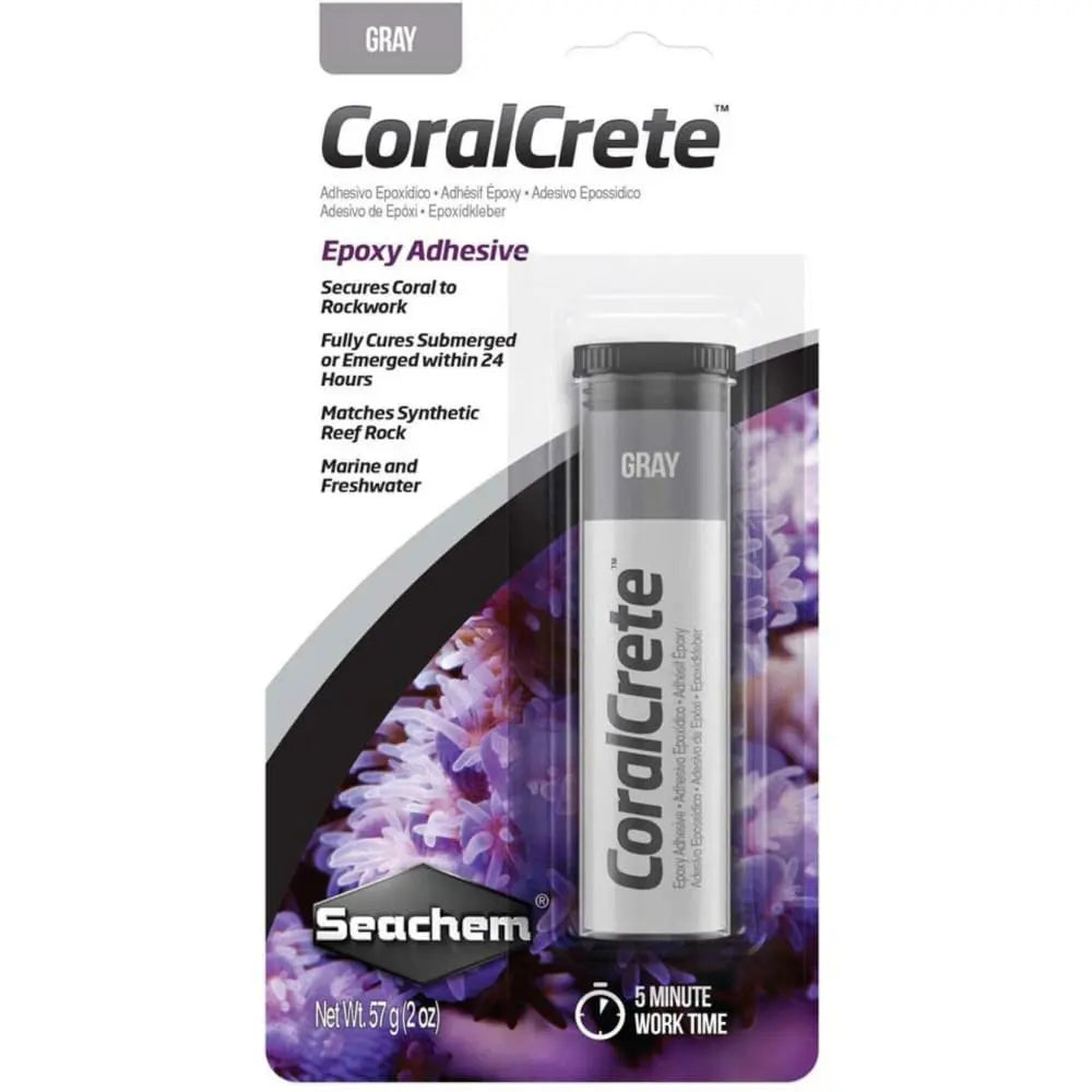 Seachem Laboratories Grey Coral Epoxy Adhesive - CoralCrete for Reef Aquariums