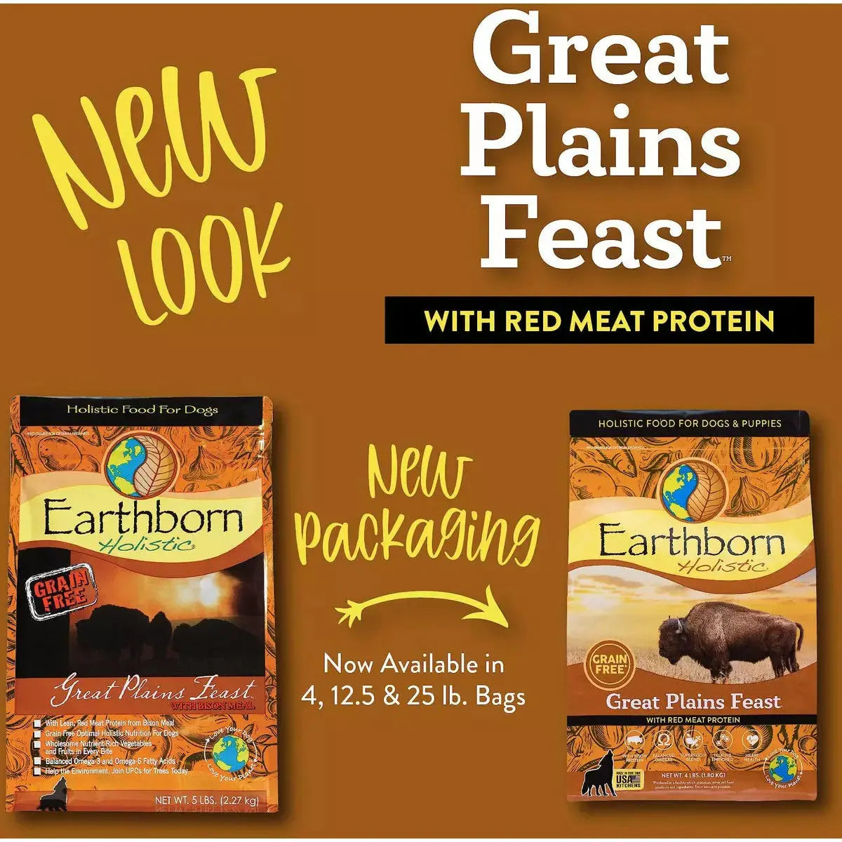 Earthborn Holistic® Grain-Free Premium Dog Food - Great Plains Feast™ with Bison Meal