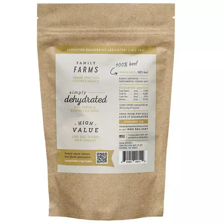 Farm Hounds All - Natural, Healthy and Super - Delicious Dehydrated Dog Jerky Treats, 3.5 Ounce Package