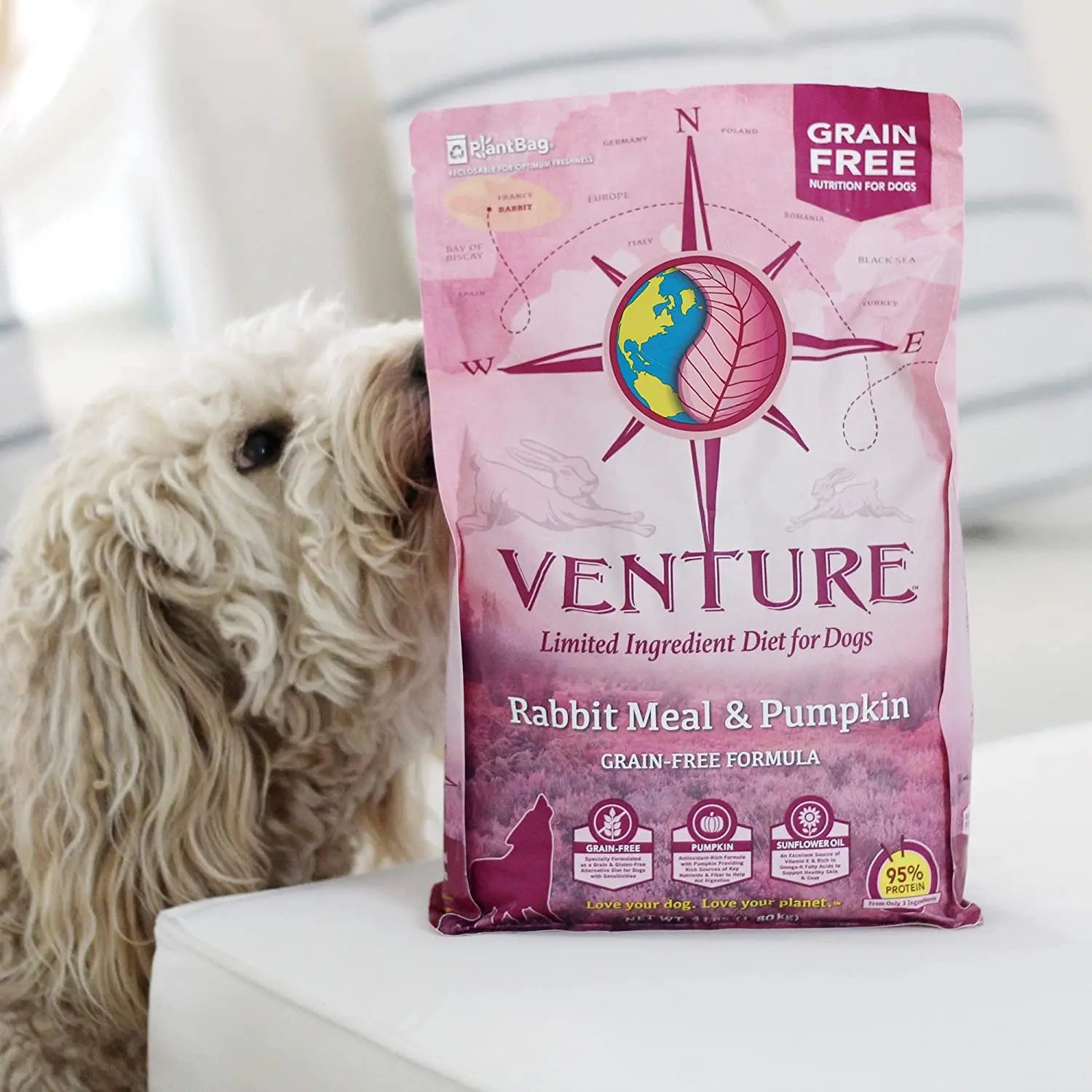 Earthborn Holistic Venture Rabbit Meal & Pumpkin 25 Lbs Grain-Free Dog Food