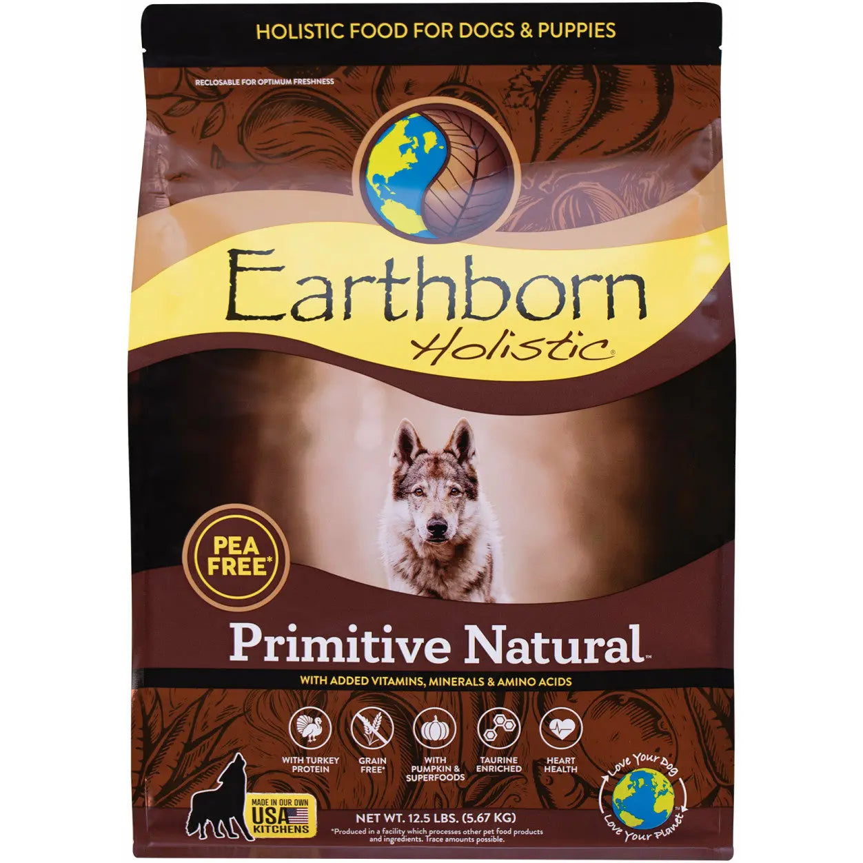 Earthborn Holistic Grain-Free Primitive Natural High-Protein Turkey Dry Dog Food