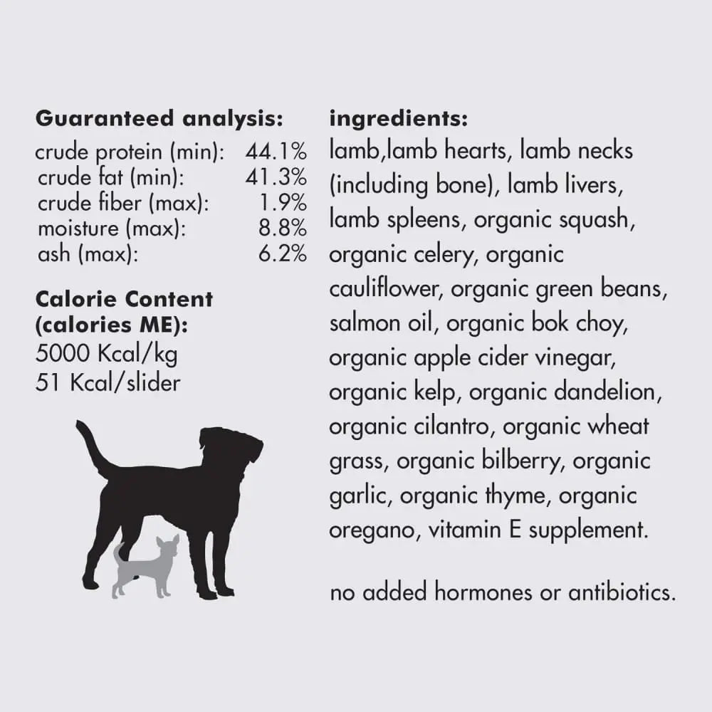 Smallbatch Pets Premium Freeze - Dried Raw Lamb Sliders Dog Food, 14 - ounce, Ideal for Canine Nutrition
