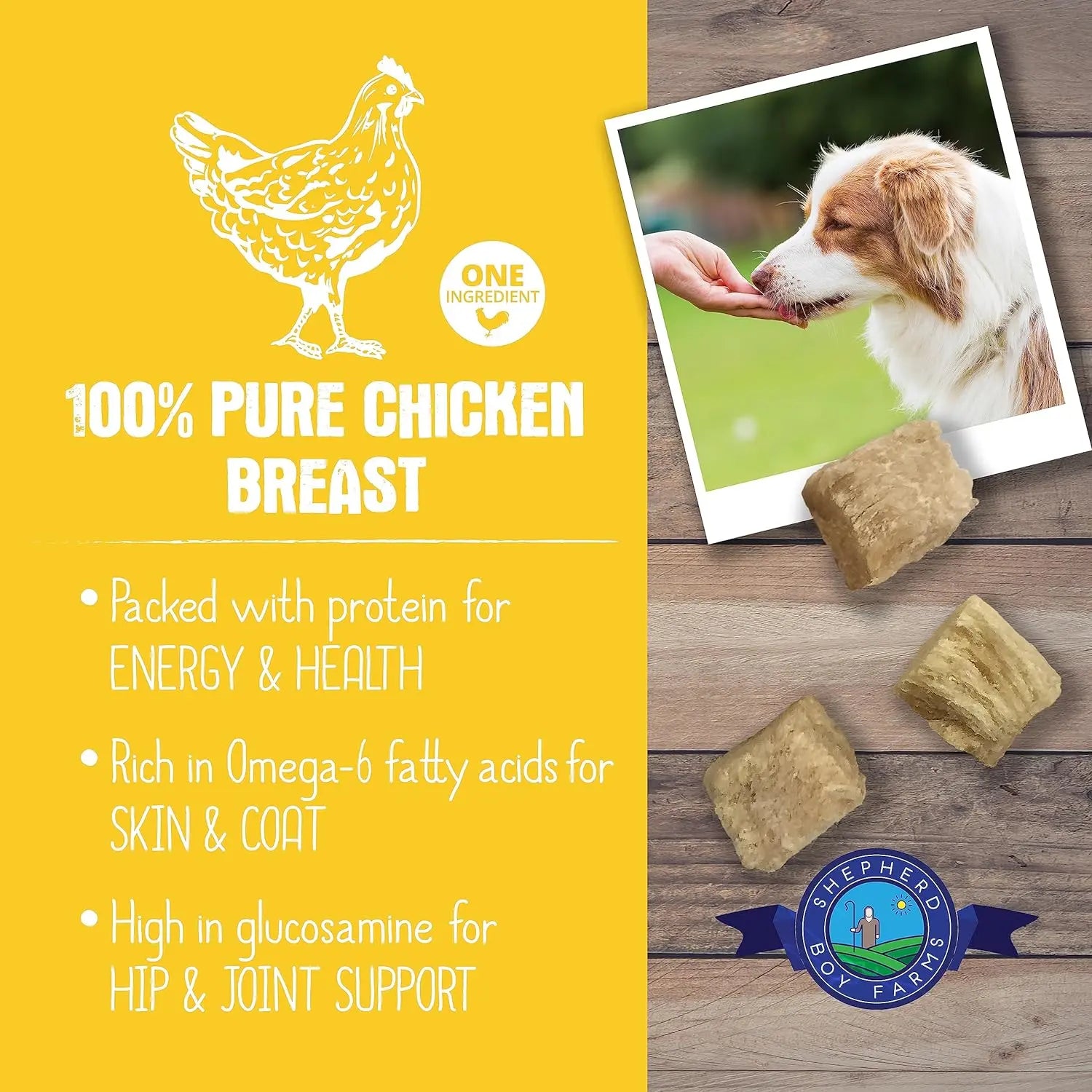 Shepherd Boy Farms High - Quality Freeze - Dried Chicken Breast Treats for Dogs