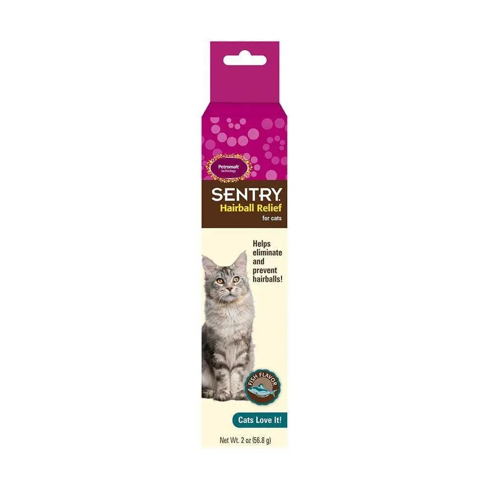 Sentry® Cat Hairball Relief with Fish Flavor, 2 Oz - Ideal Solution for Cats