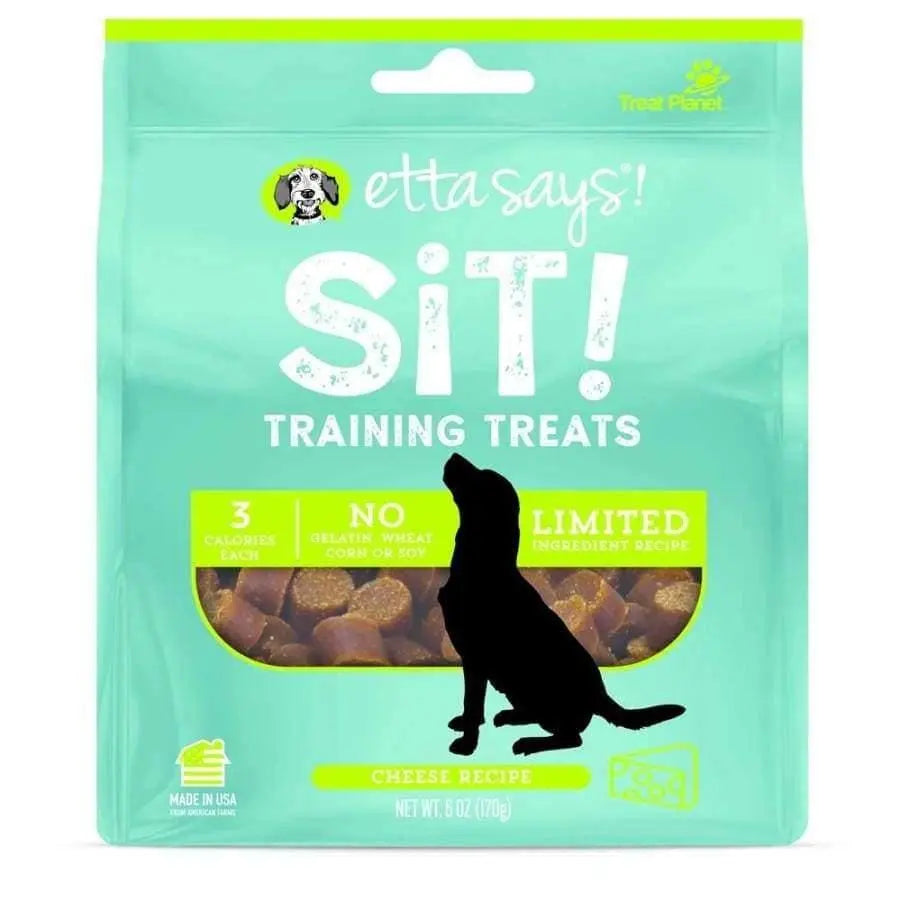 Etta Says! Sit! Premium Dog Training Treats with Delicious Cheese Recipe, 6-Ounce Package