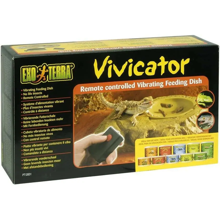 Exo Terra Remote - Controlled Vibrating Feeding Dish for Reptiles and Amphibians