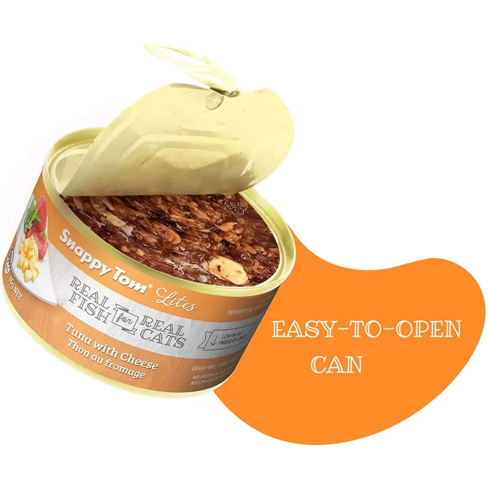 Snappy Tom Low - Calorie Canned Cat Food: Tuna with Cheese