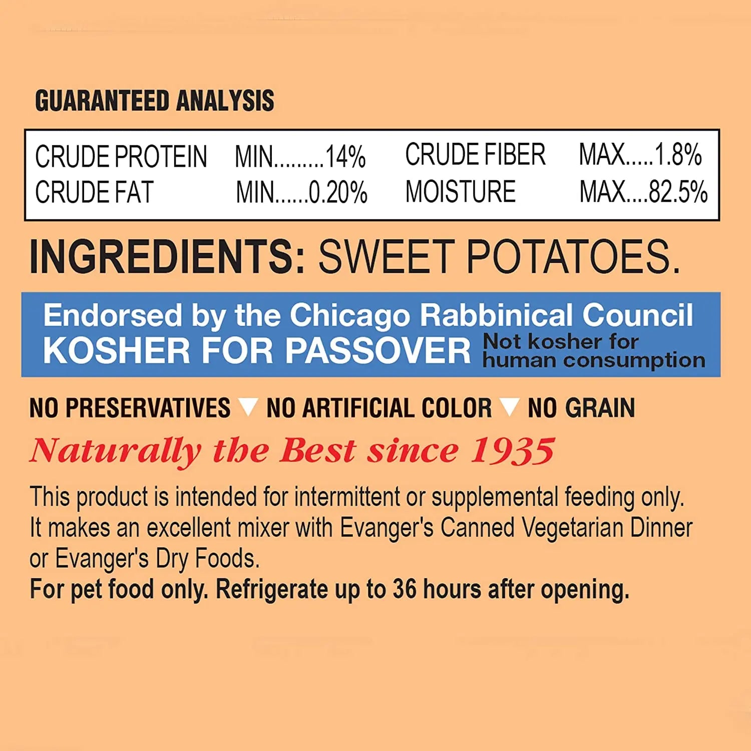 Evanger's 24-Pack 6 oz Grain-Free Sweet Potato Canned Food for Dogs & Cats