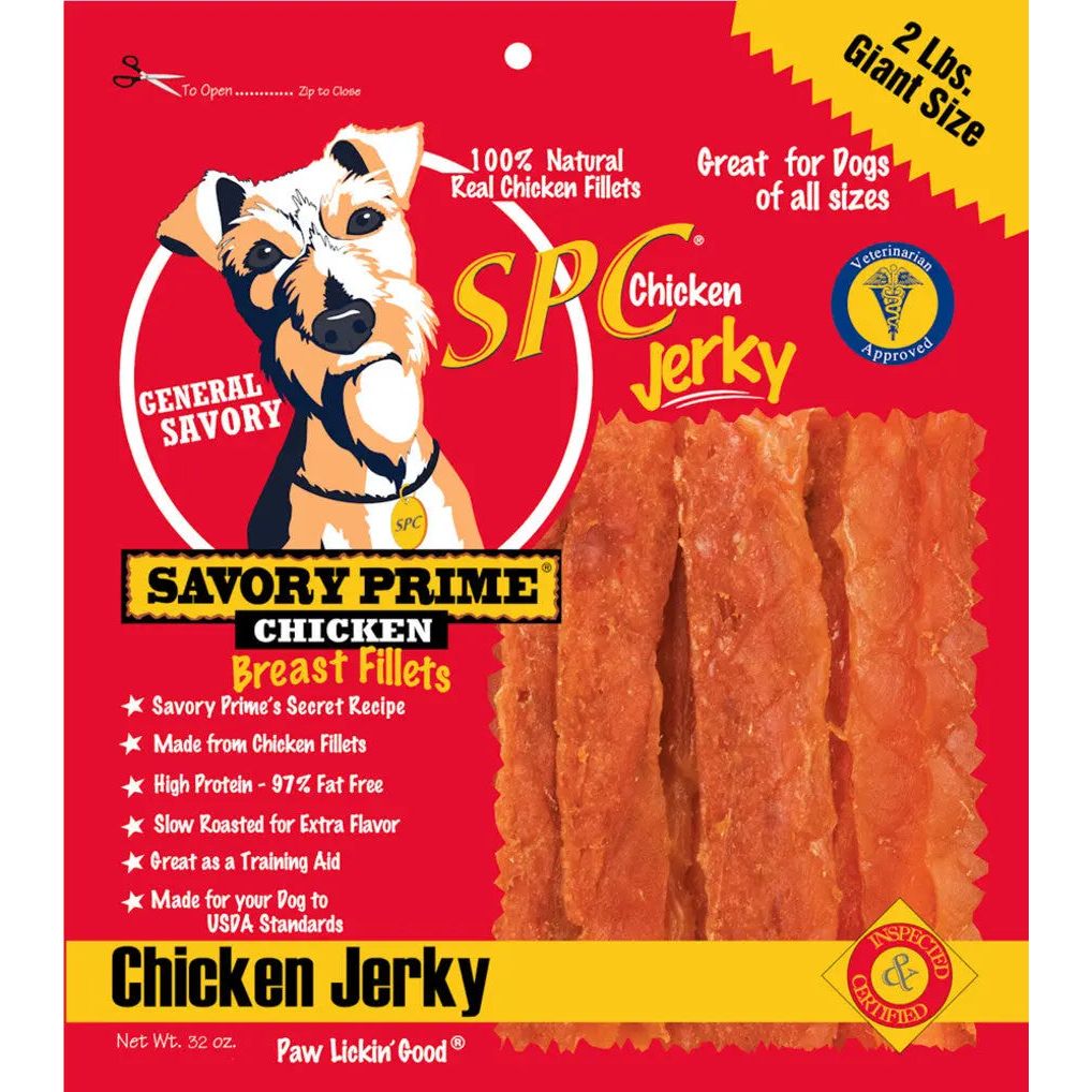 Savory Prime SPC All - Natural Premium Chicken Jerky Dog Treats for Canine Delight