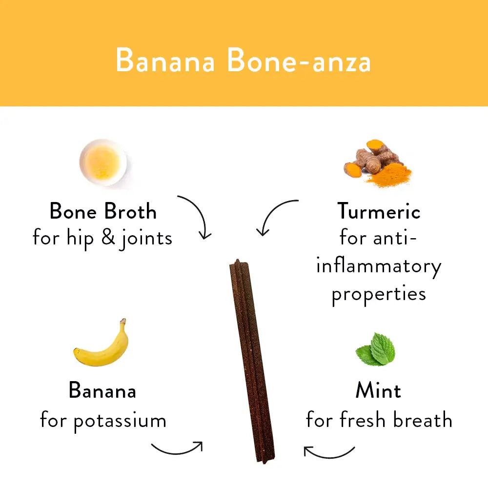 Shameless Pets Dental Dog Treats - Banana Bone-anza Flavored