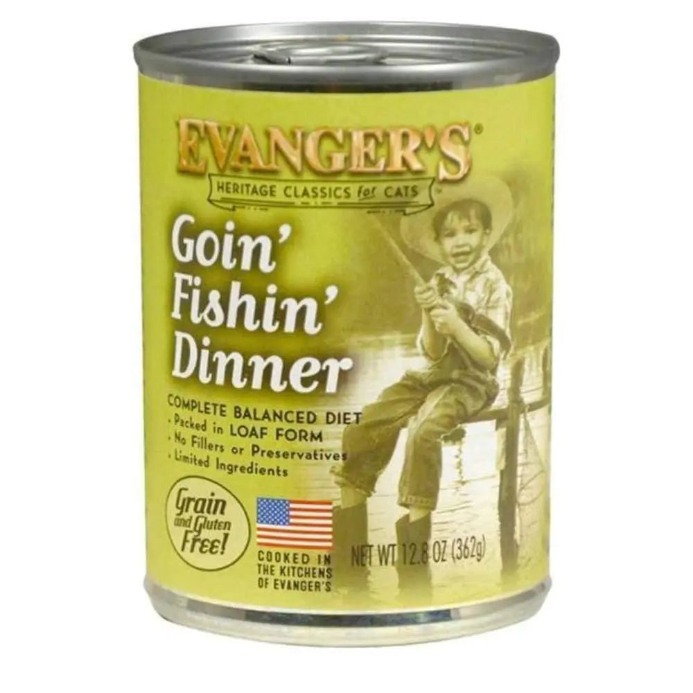 Evanger's Heritage Classic Grain-Free Canned Wet Cat Food - Goin' Fishin' Dinner