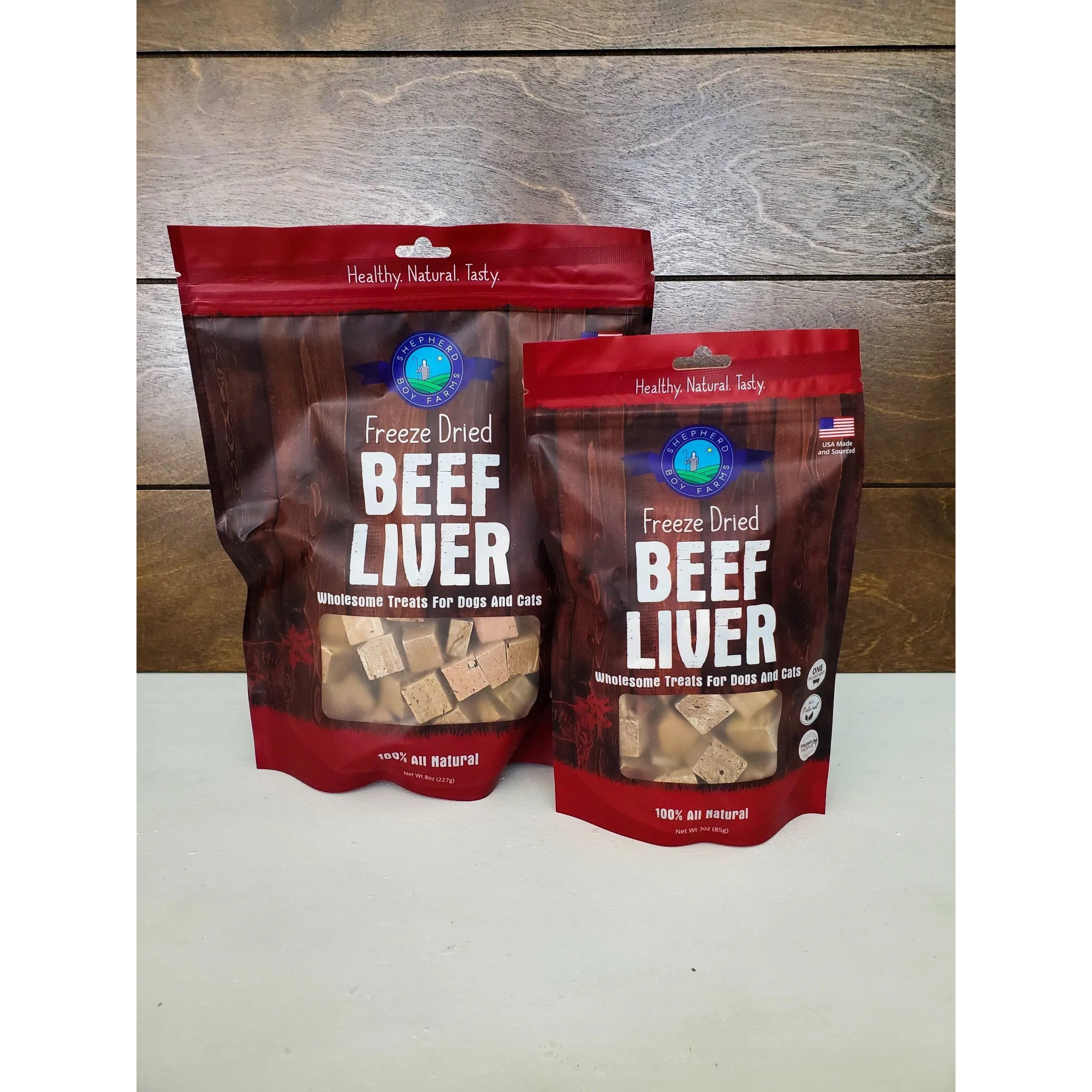 Premium Freeze-Dried Beef Liver Dog Treats from Shepherd Boy Farms - A Nutritious Delight for Your Canine Companion