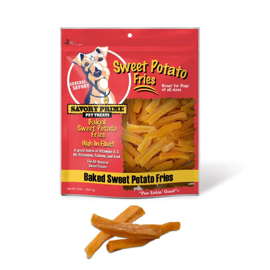 Premium Savory Baked Sweet Potato Fries Dog Treats - A Delightful Snack for Canines