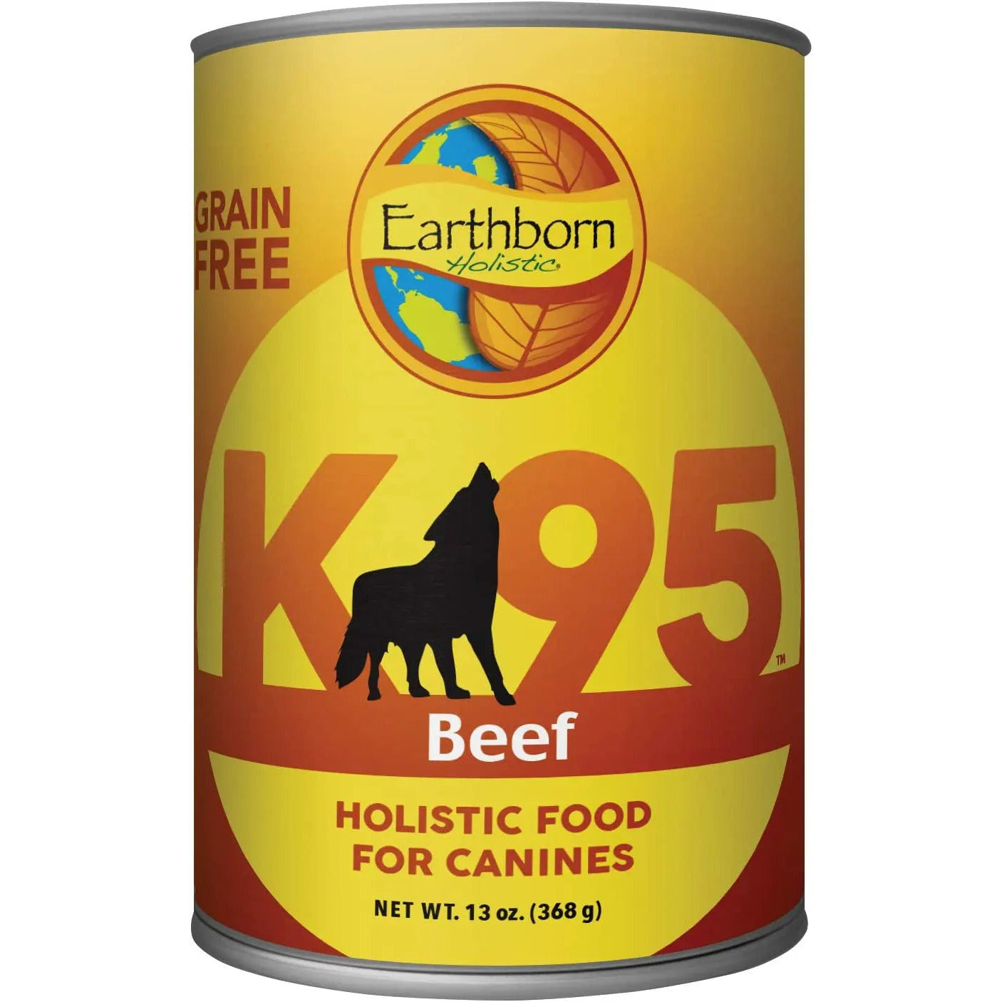 Earthborn Holistic Grain-Free K95 Single Meat Protein Canned Wet Dog Food, Pack of 12 with 13-Ounce Cans