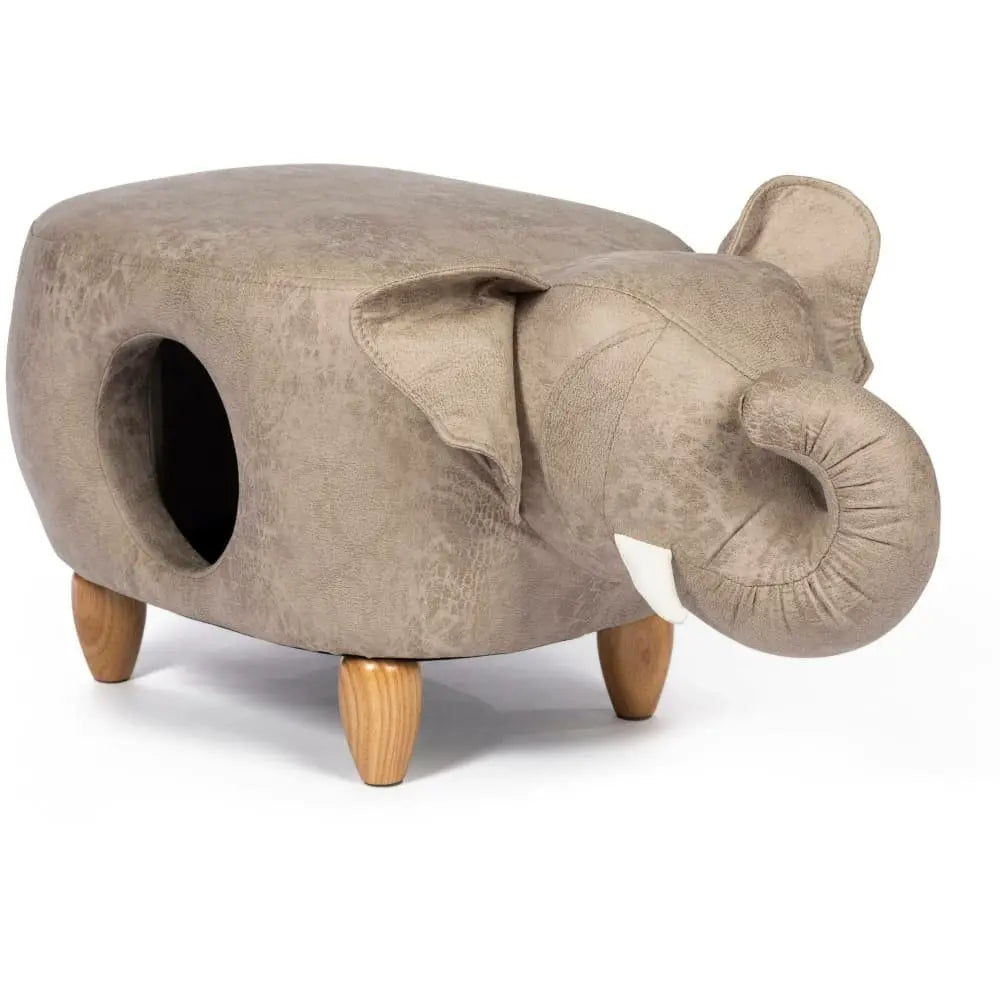 Prevue Pet Products Gray Elephant-Styled Ottoman for Cats and Small Dogs