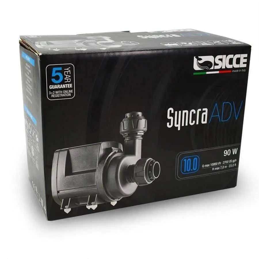 Sicce SYNCRA ADV 10.0 Aquarium Return Pump - Single Unit with 2700 Gallons Per Hour Flow Rate