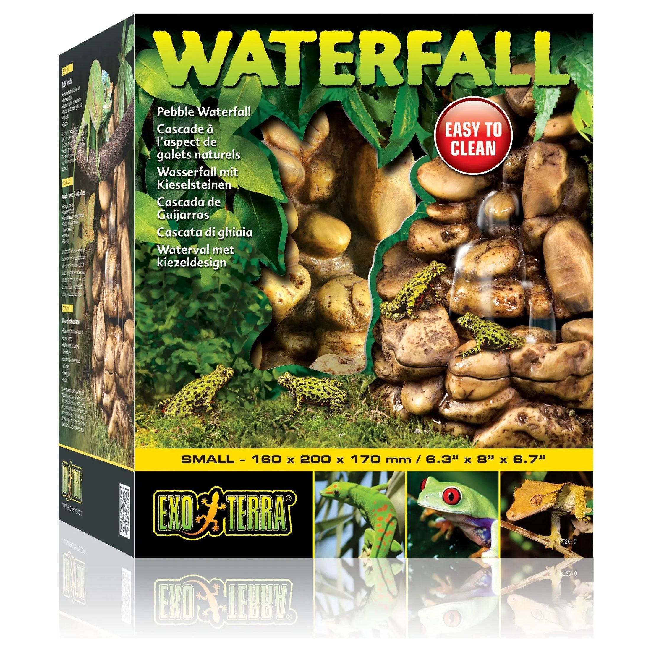 Exo Terra Reptile Habitat Pebble Waterfall with Integrated Pump for Enhanced Reptile Environment