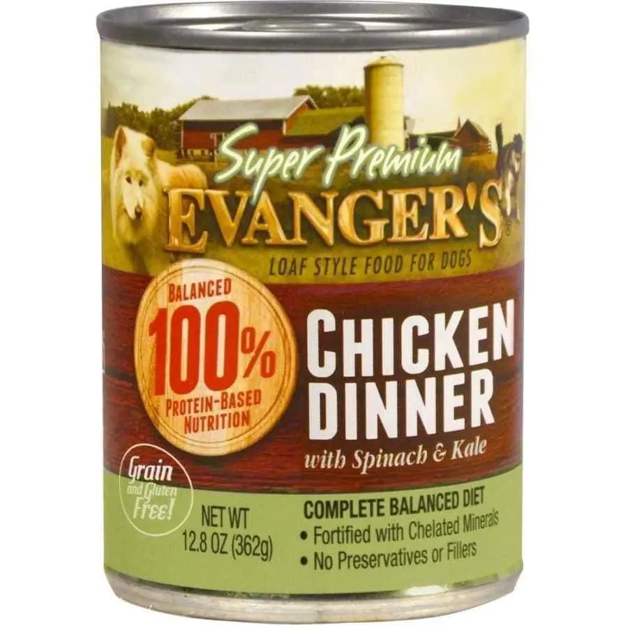 Evanger's 12.8-oz Canned Super Premium Chicken Dinner Dog Food, Case of 12