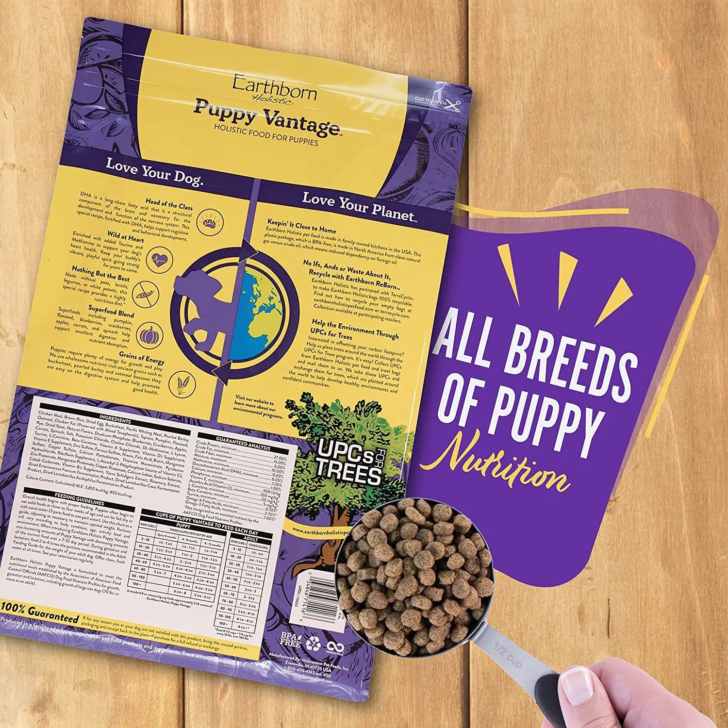 Earthborn Holistic® Grain - Free Dry Dog Food for Puppies - Puppy Vantage™