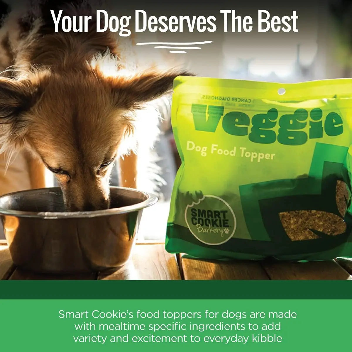 Healthy Freeze-Dried Smart Cookie Veggie Topper for Dog Meals
