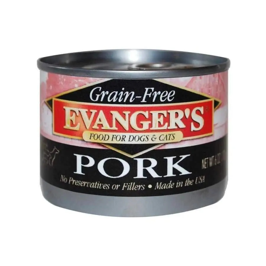 Evanger's 24-Can Case of Grain-Free Pork Canned Food for Dogs and Cats